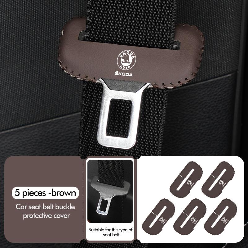 AAFO1 Car Styling Seatbelt Protector Clip Anti-Collision Anti-Scratch Cover Accessories For Skoda S Kodiaq Octavia 2 3 Yeti Karoq