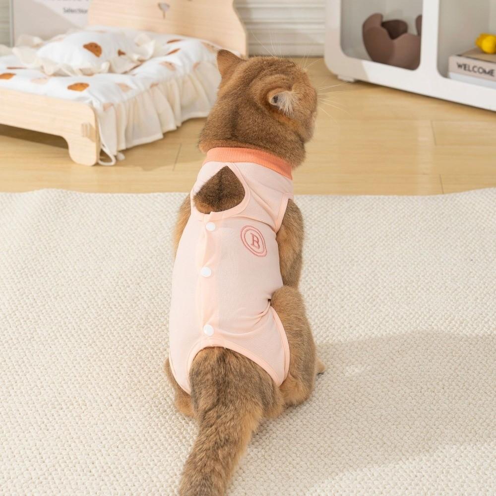 Breathable Cat Recovery Suit Thin Cat Weaning Suit Cute Cat Sterilization Clothes Post-Surgery