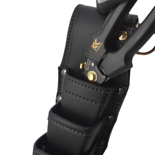 Fujiya Electrician's Straight Scissors with Lock, Black and Gold, FM04-180NL-BG