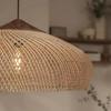 Hand Woven Rattan LED Hanging Lamp Wabi Sabi Shop Bar Rattan Pendant Lights Japan Living Room Chandelier Loft Room Decor