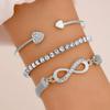 Bohemian-Style 12-Piece Multi-Layer Alloy Bracelet Set for Women