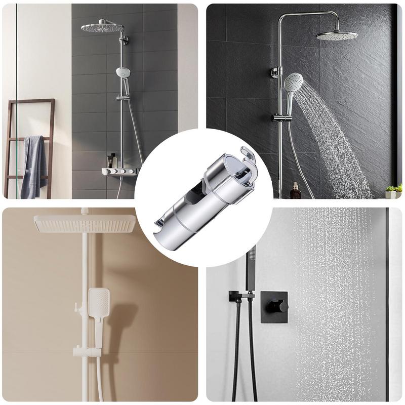 Hand Shower Holder Adjustable Rail Shower Head Bracket 360 Degree Rotating Sprayer Stand Adjustable Shower Sprayer Holder With 2
