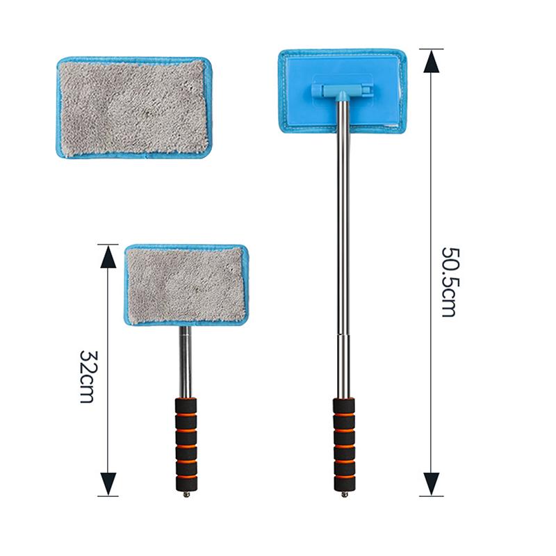 

Car Window Cleaning Brush Front Windshield Defogging Brush Telescopic Long Handle Household Tool For Car Wash B