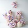 Pink Floral Art Board with Artificial Flower Ball Centerpieces for Weddings and Banquets