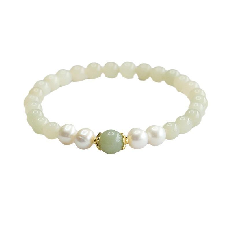 2026 Ximang Hetian Jade Bracelet Qingshui Pearl National Style Jewelry Generation S4071904