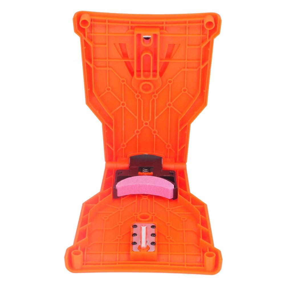 Plastic Chainsaw Sharpening Tool Orange Chain Saw Teeth Sharpener Portable Grinding Stone