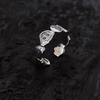 Sophisticated Heart Shaped Ring For Women Adjustable And Trendy Silver Plated Fashion Jewelry