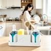 Dual-Use Soap Dispenser & Storage Rack for Kitchen/Bathroom