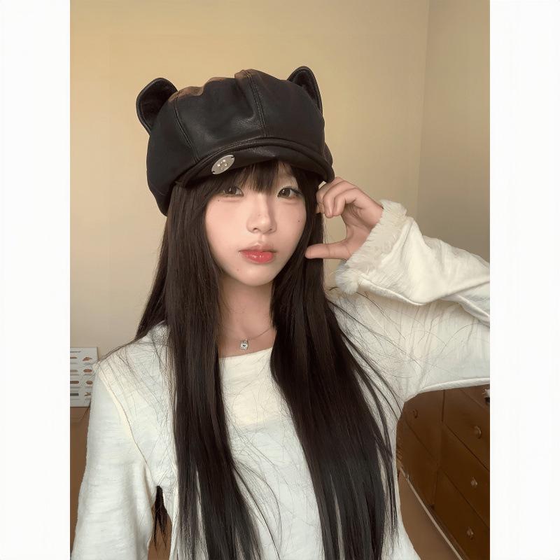 Y2K Retro Cat Ear Beret - Cute, Trendy, Korean Style for Autumn/Winter