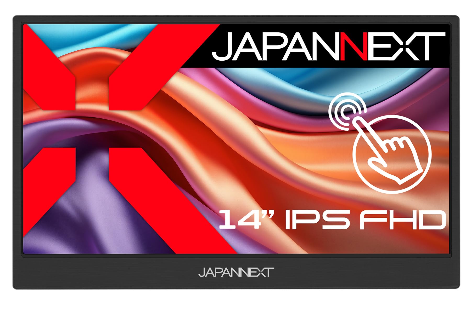 

site JAPANNEXT IPS panel equipped with support Full HD resolution mobile monitor miniHDMI USB HDR with smart case [EC only] 14-inch 10-point чорний