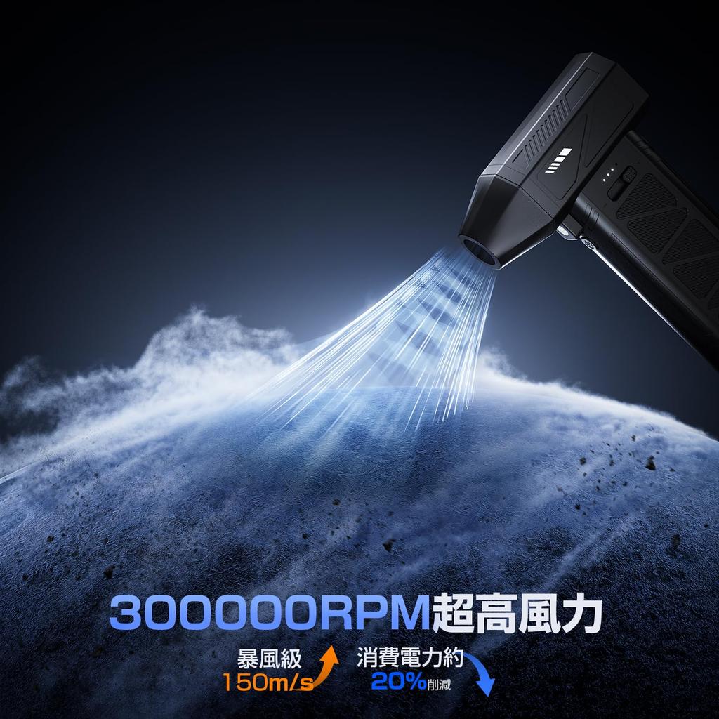 AAL Rechargeable Electric Air Duster with Stepless Airflow and LED Direct from Japan