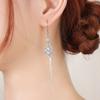 Lindon Kupferlegierung Zirkon Ohrringe Tropfen Ohrringe für Frauen Hochzeit Party Geschenke