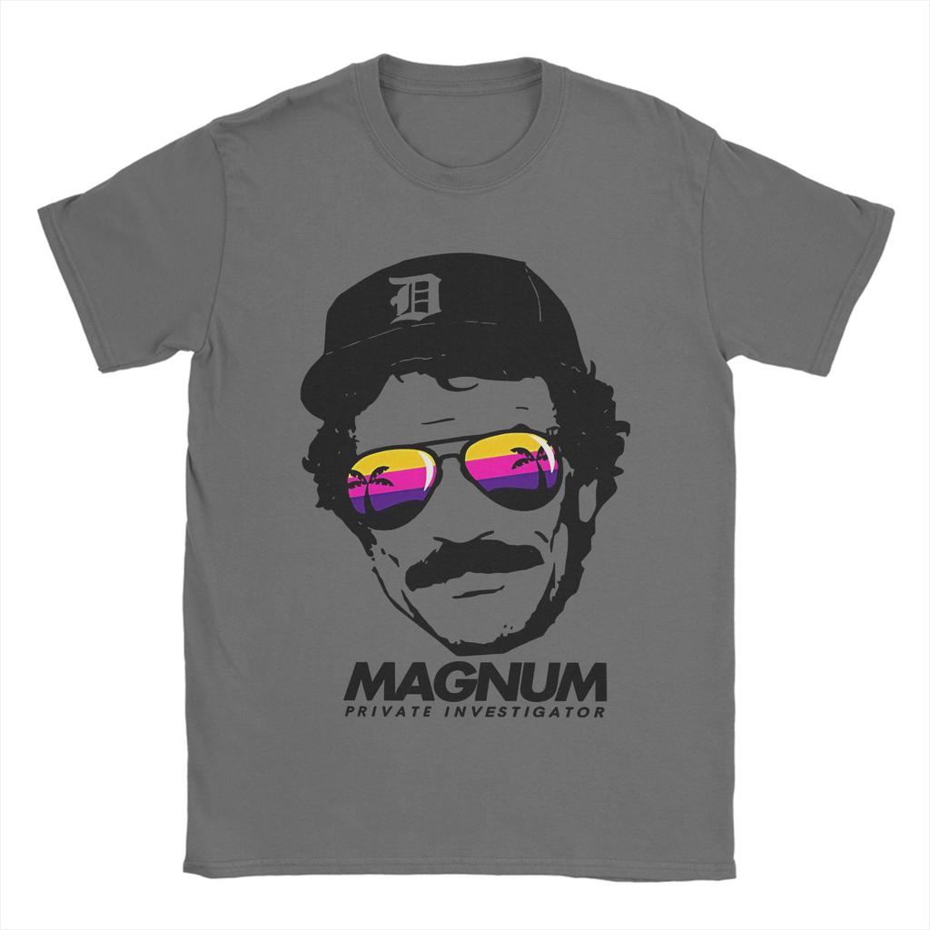 Magnum PI T Shirts Men Pure Cotton Novelty TShirt Crew Neck Tee Shirt Short Sleeve Clothes Classic