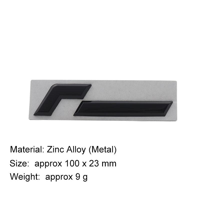 3D F logo Sticker Tail Bumper Badge Auto Rear Trunk Emblem Accessories Fit for Golf 8th Generation High-Performance Tuning Car Custom Modification