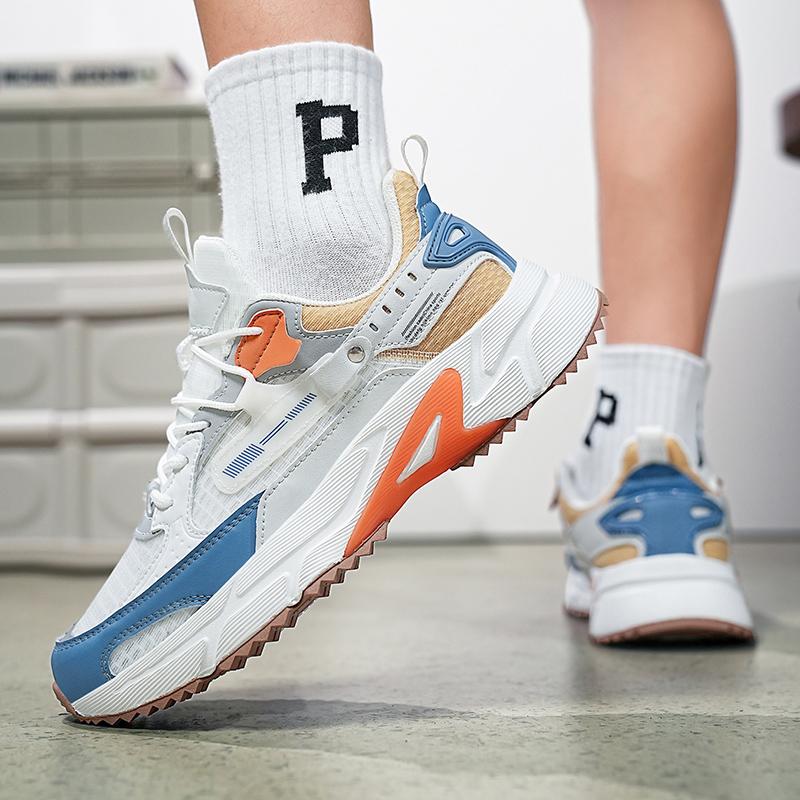 Fashion Fashion Men Running Shoes 2025 New Casual Mesh Breathable Lace-Up Sport Shoes Male Fashion Lightweight Non-Slip Walking Shoe