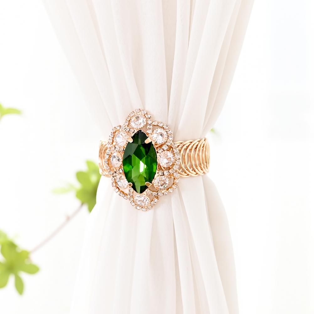 Curtain Buckle Beautiful Elegant Faux Crystal Alloy Curtain Tieback Decorative Living Room Curtain Holder Hook Holder Home Decor