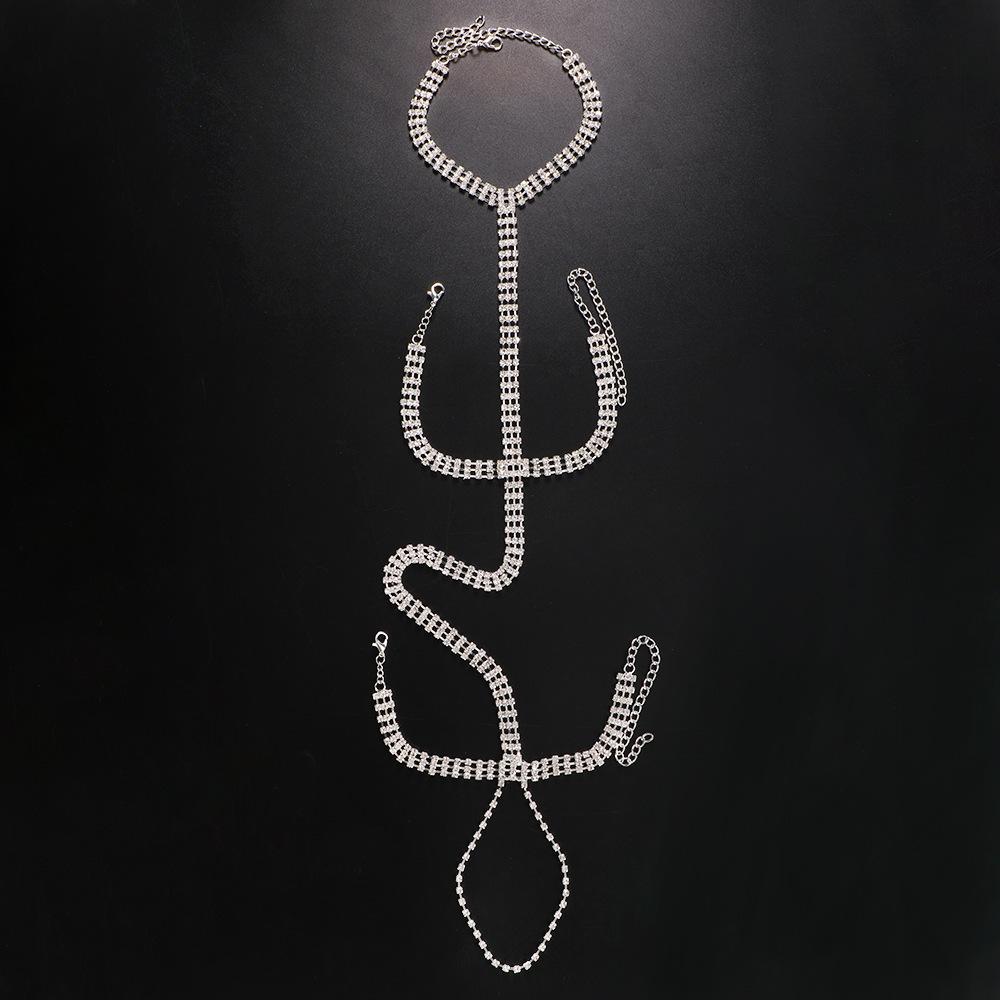 Trendy Arm Chain Ring Integrated Bracelet Fashion Exaggerated Jewelry Arm Chain07