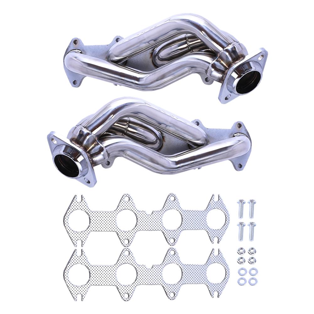 Stainless Exhaust Manifold Shorty Headers For Ford F150 04-10 5.4L V8