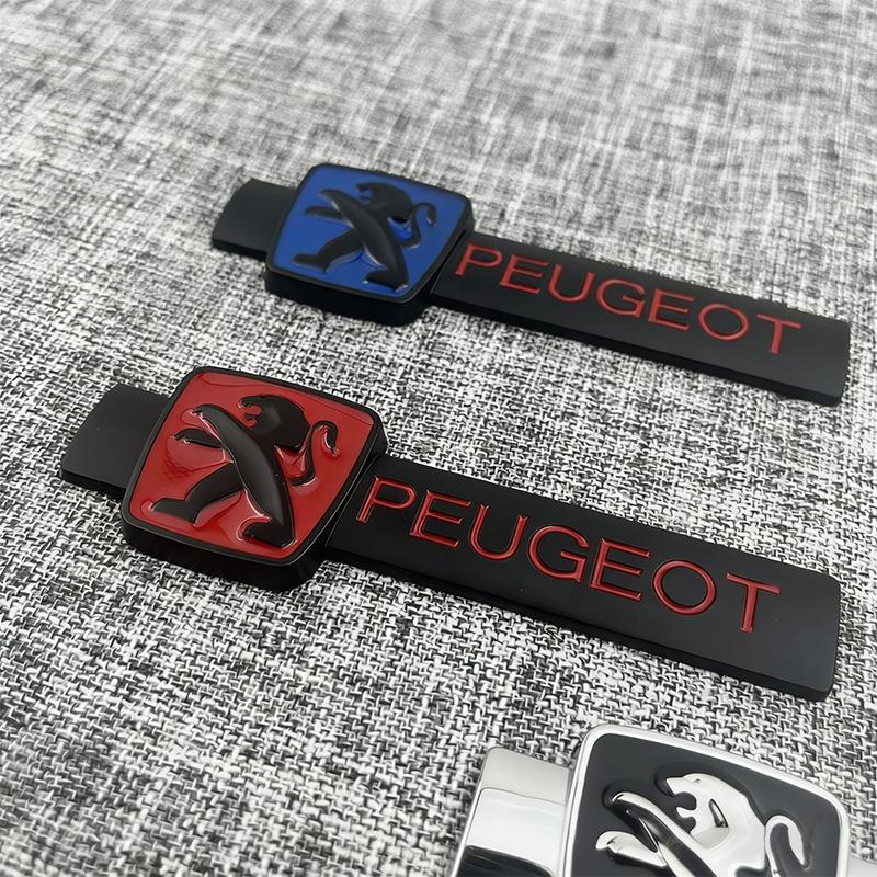 Peugeot car logo modification personalized 3D creative A Peugeot logo car sticker rear tail logo car decoration sticker metal