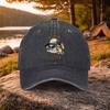 Unisex Duckbill Baseball Cap with Bass Fish Print  Lightweight Washable Adjustable Casual Hat for Fishing Golf Daily Wear