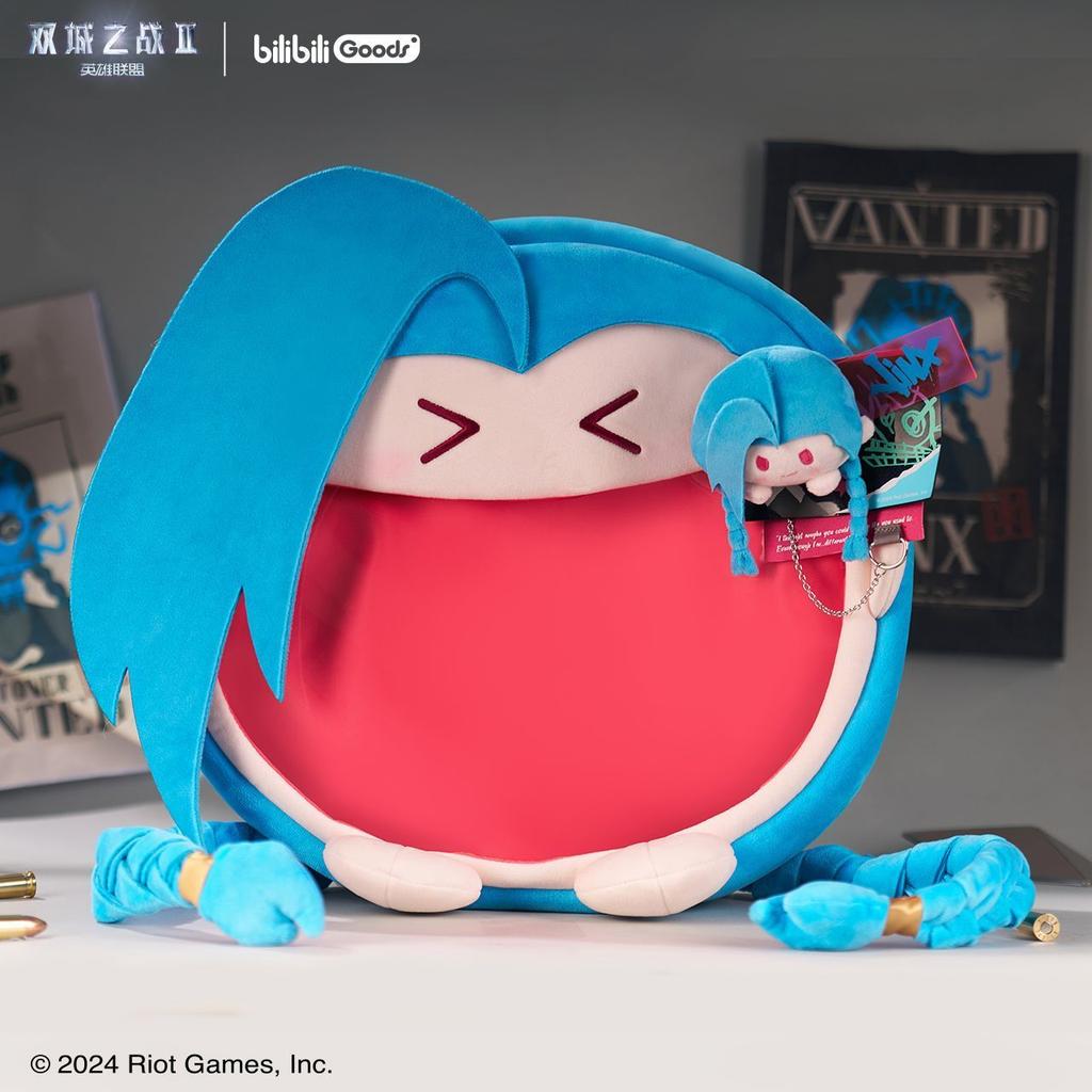 Original Lol League Of Legends Bilibiligoods Arcane Season 2 Jinx Short Plush Stuffed Backpack Action Figure Model Kid Toys Gift