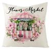 Spring Pillow Case Sofa Waist Pillow Case Garland Truck Light Luxury Home Office Pillow Pillow Case