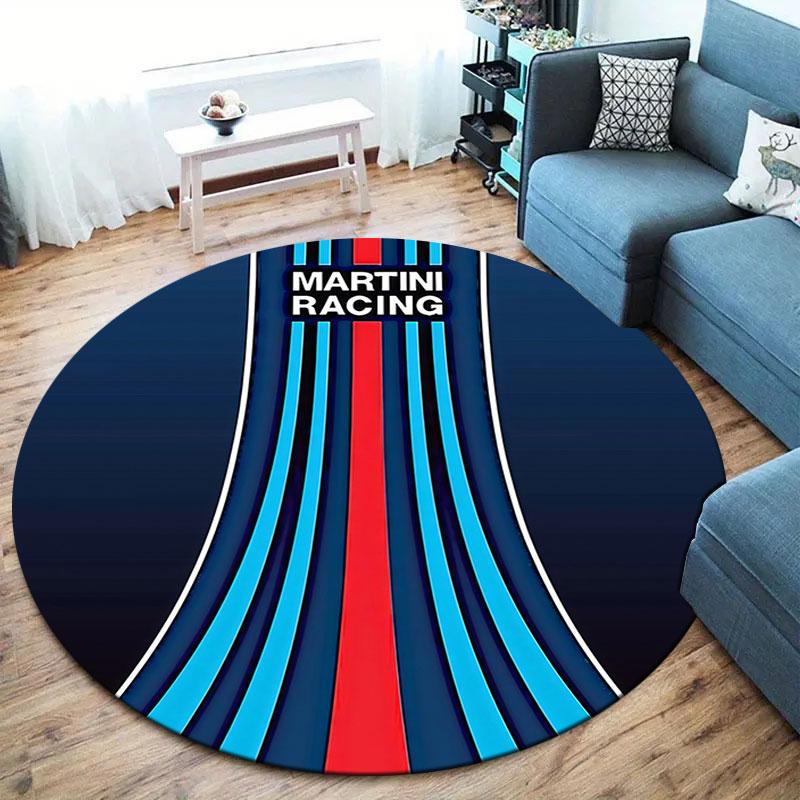 Martini Racing Round Area Rug,Carpet Rug for Living Room Bedroom Sofa Playroom Decor,Non-slip Floor Mat
