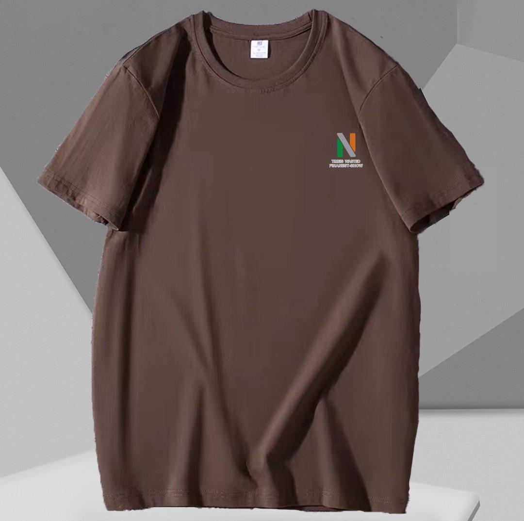 

Мужская футболка с коротким рукавом и круглым вырезом в корейском стиле, свободного кроя - весенний тренд, доступен большой размер 4XL