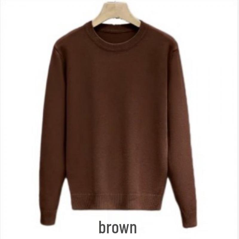 Men's Slim Fit Round Neck Warm Knitwear Pullover for Autumn and Winter