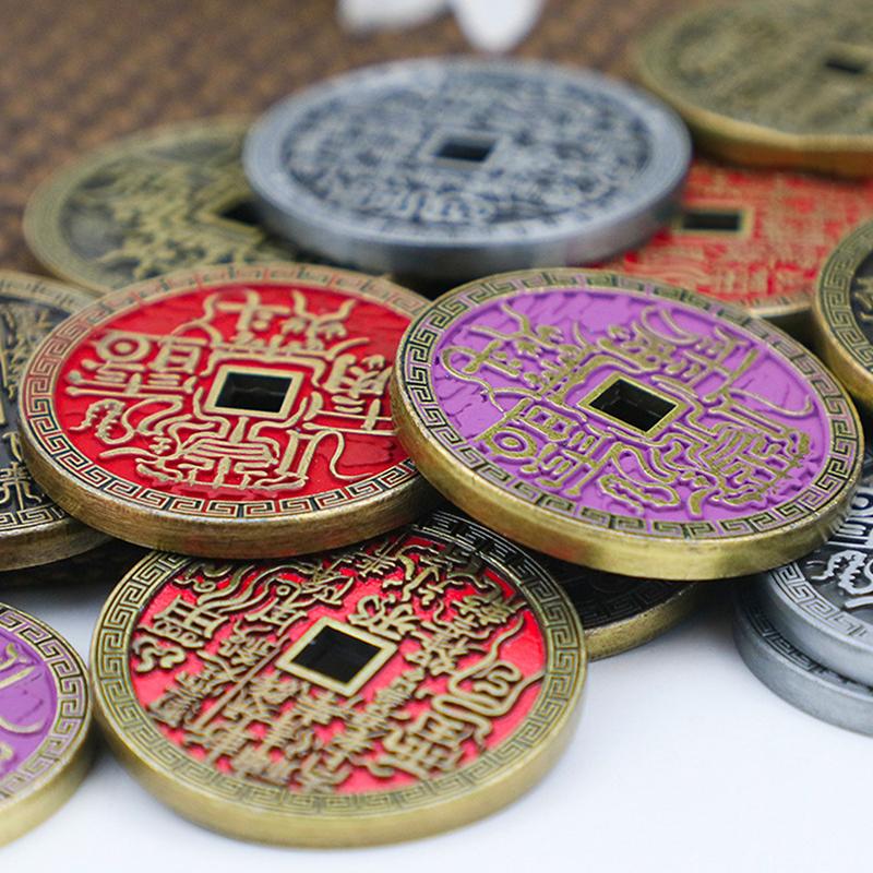 Ancient Chinese Coin Model Mountain Ghost Money Traditional Feng Shui Amulet Of Wealth Leizu Good Luck Coin Hanging Decoration