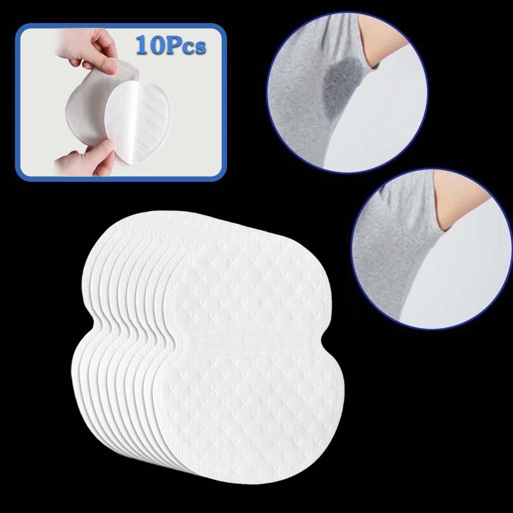 10PCS Invisible Underarm Sweat Absorbent Stickers Dress Clothing Care Antiperspirant Pads Lightweight Anti Sweat Stickers Summer
