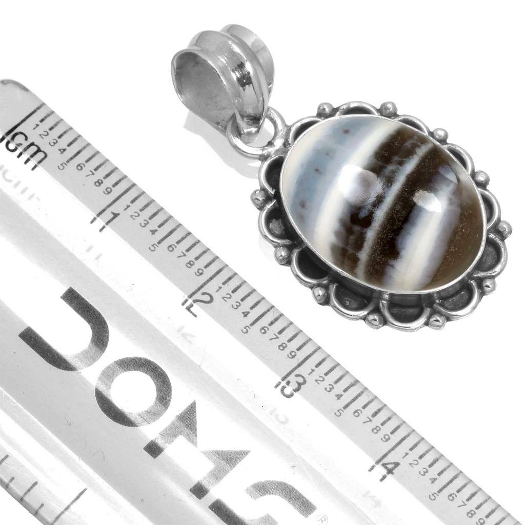 925 Sterling Silver Pendant Women Gemstone Handmade Jewelry Anniversary Gift Amazonite Angelite Blue Opal Botswana Agate Mohave Azurite Chrysocolla