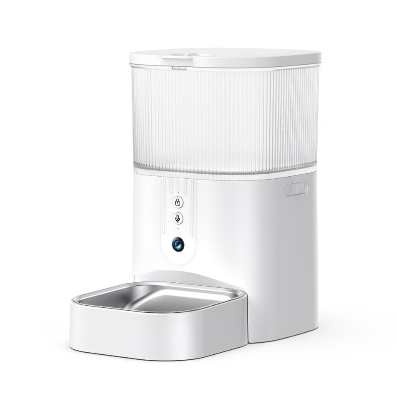 

Автоматическая кормушка для кошек с камерой, интеллектуальный видеодиспенсер для корма для кошек, поддержка голосового общения в реальном времени, автоматическая кормушка для кошек и собак