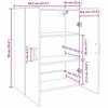 Wall Cabinet Set 2 Pcs Artisan Oak Finish 69.5 X 34 X 90 Cm Engineered Wood