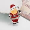 Z1236 Festive Brooch: European & American Christmas Wreath & Santa Claus Tree Design