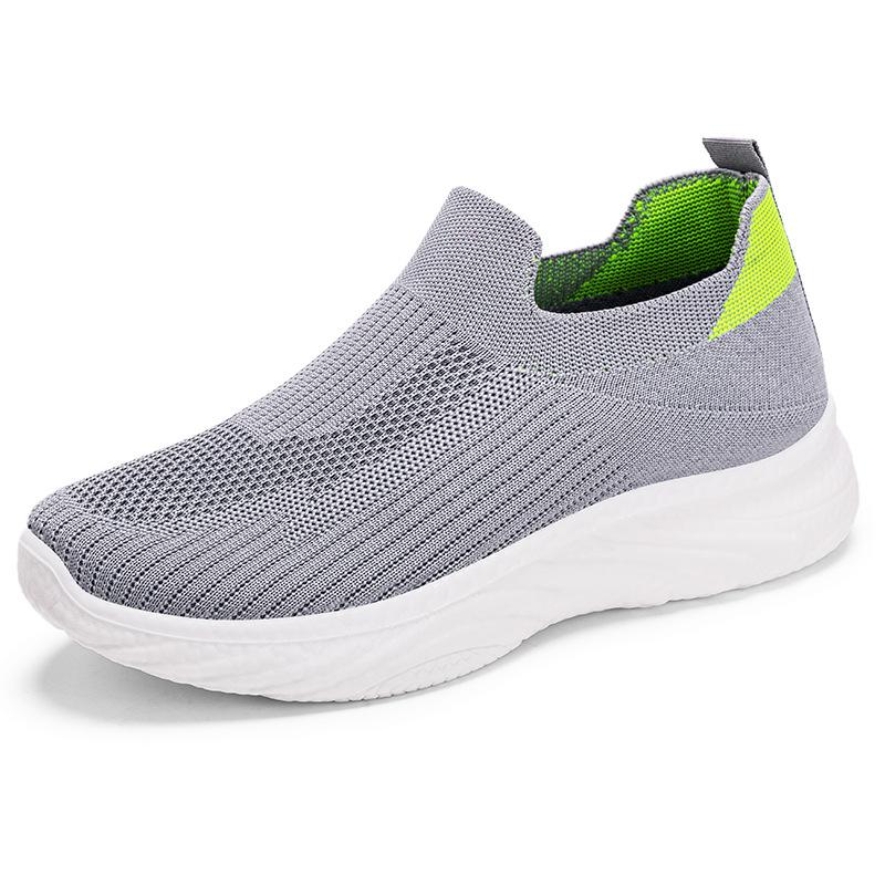 Shoes women's summer new casual single shoes lazy one pedal breathable socks shoes light soft sole not tired feet women's shoes