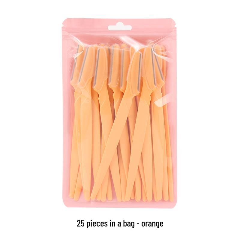 New Stainless Steel Eyebrow Razor: Straight Handle Trimmer for Precise Hair Removal.