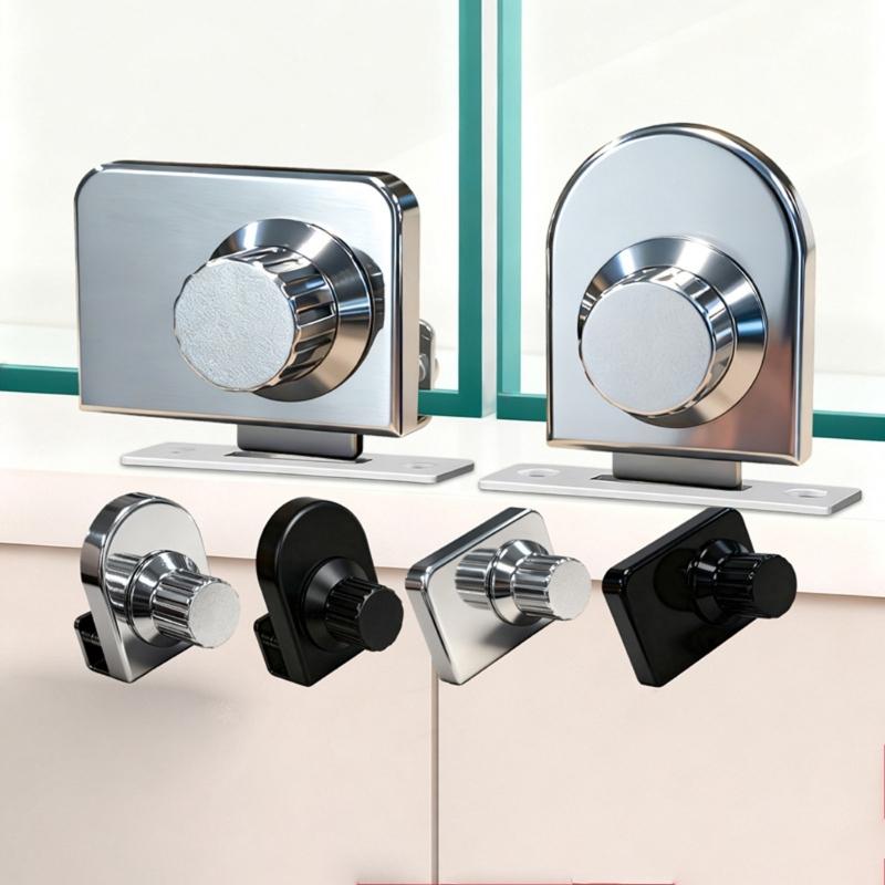 2pcs Modern Zincs Alloys Glass Door Lock Easy Installation for Display Cabinets Enhancing Security and Aesthetic Appeal in Various Spaces
