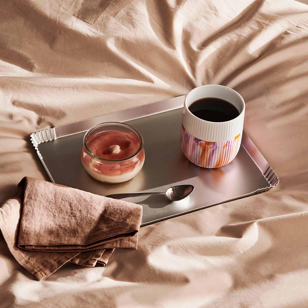 [Officially Imported] Royal Copenhagen Fluted Contrast Mug (Handleless) 380ml Marble Morning Sky Purple Orange 1073130