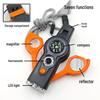 LED-Licht Kompass 7-in-1 Outdoor Survival Pfeife mit Thermometer