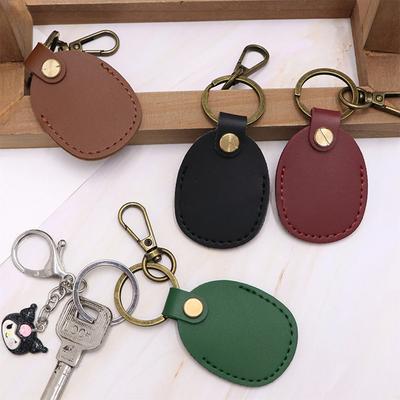 Schlüsselanhänger Für Airtags Schutzhülle Retro Hochwertiger Leder-Schlüsselanhänger Für Apple Anti-Lost Tracker Lokalisator Gerät Zubehör