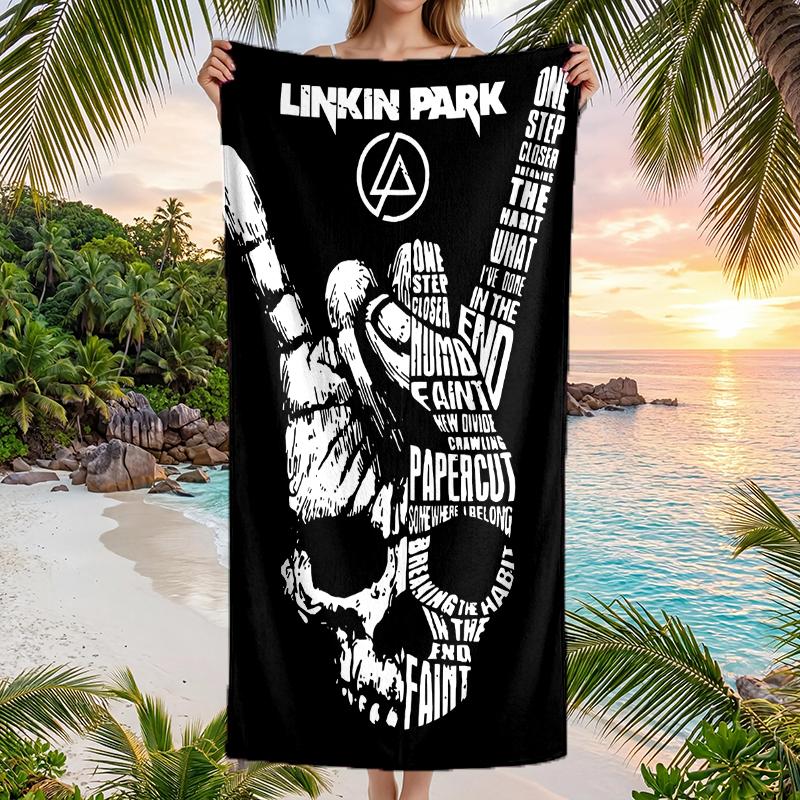 Linkin Park Fashion Beach Towel: Ideal for Summer Adventures Soft, Absorbent and Quick Drying Suitable for Swimming and Bathing