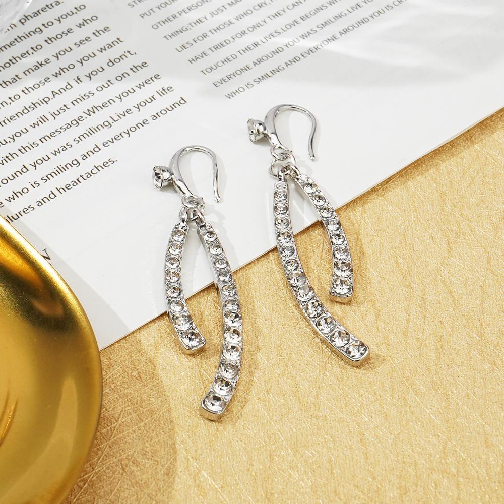 Diamond Luxury Pendant Charm Jewelry Women's Versatile Temperament Nightclub Earrings
