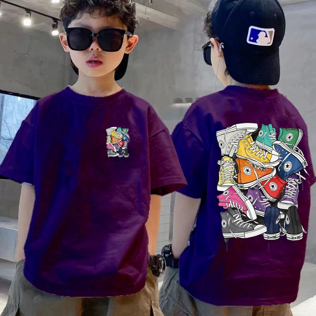 Round neck children's T-shirt cute, casual and lightweight