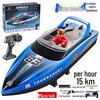HJ821 High-Speed Remote Control Speedboat Toy: Water-Resistant, High Power, LED Lights