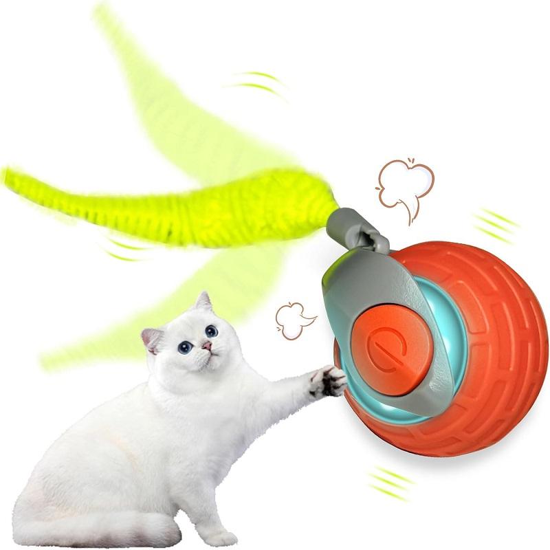 Interactive Cat Toys Ball Rechargeable Smart Pet Electric Toy For Cat Kitty Pet Smart Automatic Teaser USB Rechargeable Cat Toy