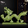 Dragon Statues for Home Decor Chinese Feng Shui Natural Jade, Dragon Figurines and Sculptures and Collectibles Symbol of Prosperity, Luck &