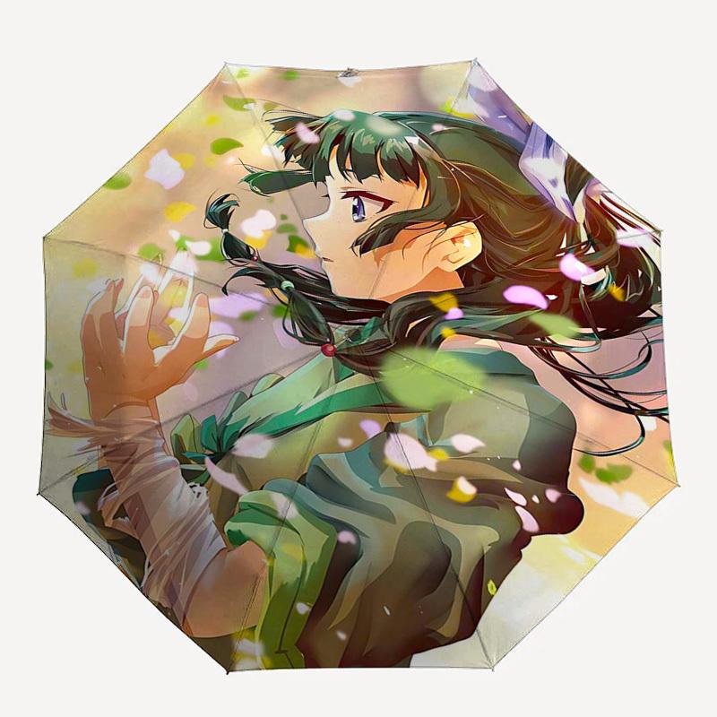 1pc Outdoor Umbrella with Anime Character Design - Automatic Opening/Closing Umbrella with Portable Tri-Fold Design, 8-Rib Iron Frame, Perfect Gi