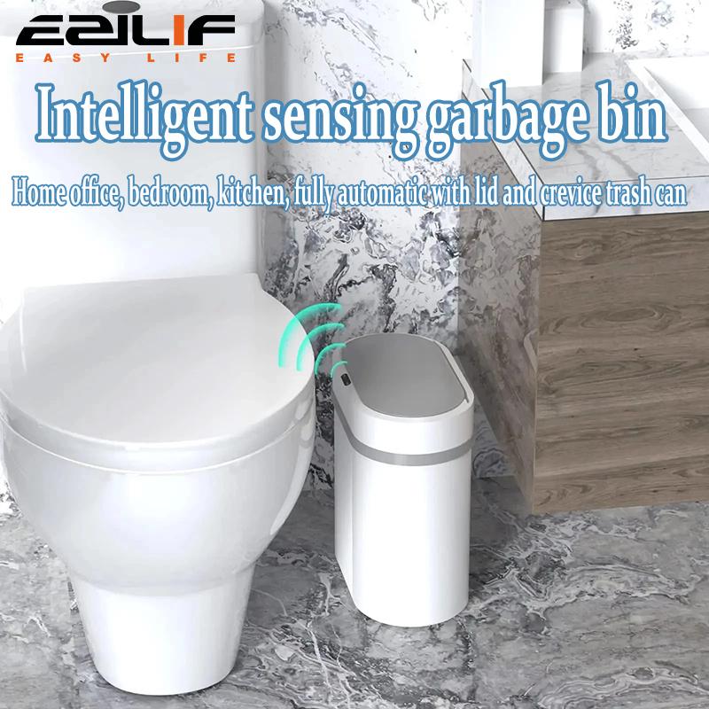 12L Smart Sensor Touchless Automatic Closing Trash Can Battery Powered for Kitchen Bathroom House Office