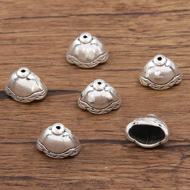 Antique Silver Flower Spacer Beads: Multi-Style, Hollow Design for DIY Bracelets & Necklaces